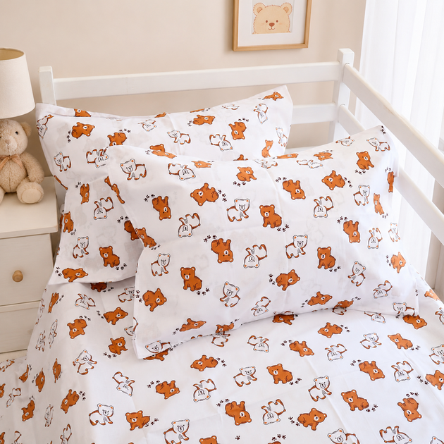 Простынь Mirson Бязь 17-0973 Sweet Teddy 150х220 см (2200013496267) - Фото 3 Простынь Mirson Бязь 17-0973 Sweet Teddy 150х220 см (2200013496267) - изображение 3