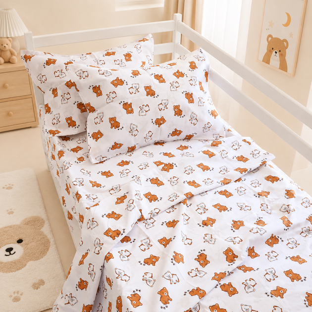 Простынь Mirson Бязь 17-0973 Sweet Teddy 150х220 см (2200013496267) - Фото 2 Простынь Mirson Бязь 17-0973 Sweet Teddy 150х220 см (2200013496267) - изображение 2