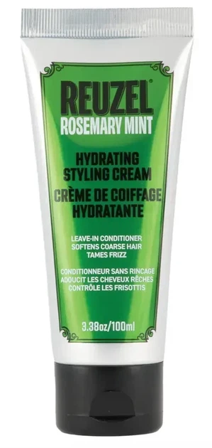 Крем для укладки волос Reuzel Hydrating Styling Cream 100 мл Rosemary Mint увлажнение, контроль пушистости, легкая фиксация, блеск - изображение 6