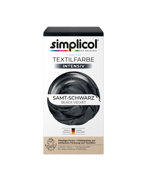 Фарба для одягу та текстилю Simplicol Black Intensiv (чорний оксамит) 400 г + 150 ml рідкий барвник - Фото 4 Фарба для одягу та текстилю Simplicol Black Intensiv (чорний оксамит) 400 г + 150 ml рідкий барвник - изображение 4