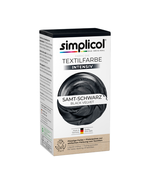 Фарба для одягу та текстилю Simplicol Black Intensiv (чорний оксамит) 400 г + 150 ml рідкий барвник - Фото 6 Фарба для одягу та текстилю Simplicol Black Intensiv (чорний оксамит) 400 г + 150 ml рідкий барвник - изображение 6