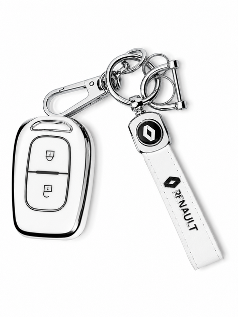 Чохол для ключа Renault з брелоком, White - Фото 5 Чохол для ключа Renault з брелоком, White - зображення 5