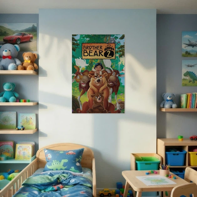 Постер Братик ведмедик, Brother Bear 2 (2006), декор в кімнату дитини, A3 42×28 см (id6601) - зображення 2
