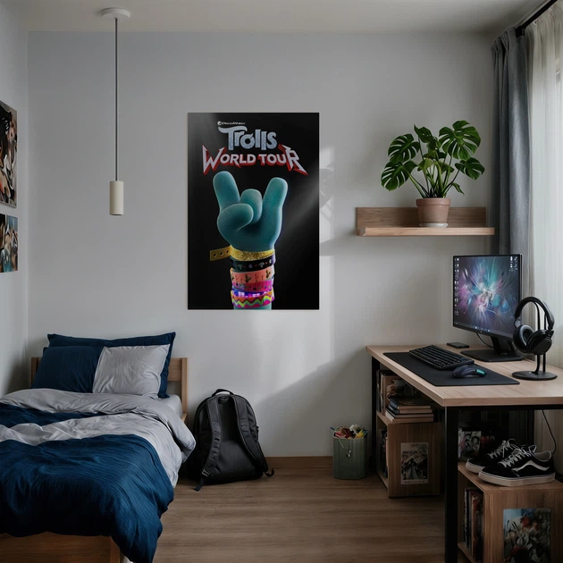 Постер Тролли, Trolls World Tour, декор в комнату ребенка, A3 42×28 см (id6593) - изображение 2