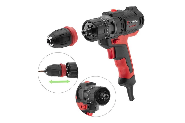 Шуруповерт електричний Intertool-Storm 420Вт x 0.8-10мм DFR (WT-0110) - Фото 2 Шуруповерт електричний Intertool-Storm 420Вт x 0.8-10мм DFR (WT-0110) - зображення 2