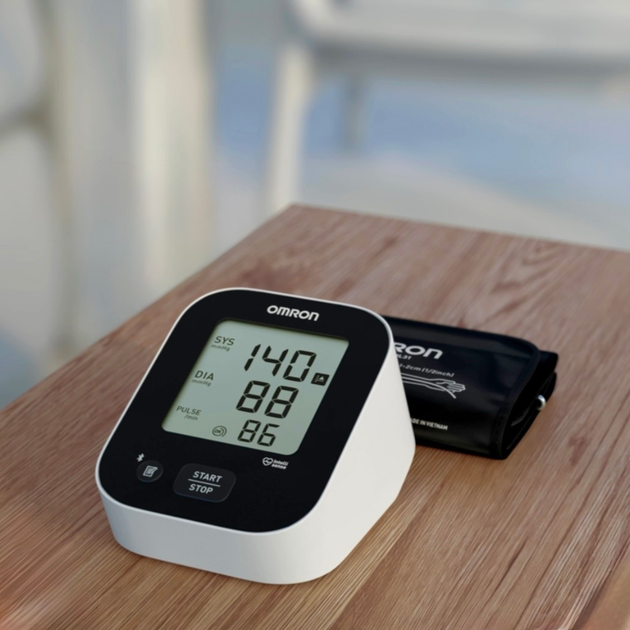 Тонометр автоматический OMRON M2+ Connect HEM-7188T1-LE на плечо с Bluetooth, манжета 22-42 см, память 30 измерений - изображение 3
