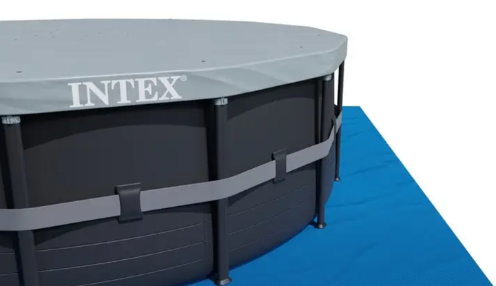 Круглый каркасный бассейн для отдыха на природе Intex с фильтр-насосом, лестницей, тентом, подстилкой 549×132 см - изображение 3