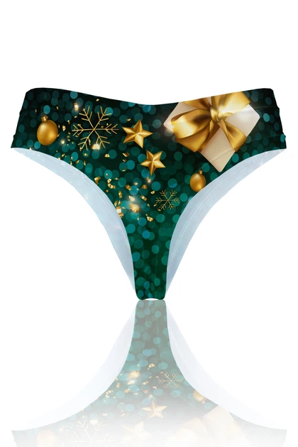 Трусики-стрінги TOTALFIT XP2K10-P5 Christmas Baby M Зелений - зображення 2