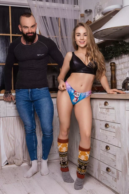 Трусики-стрінги TOTALFIT XP2K10-P14 Christmas Baby XS Блакитний, Рожевий - зображення 3