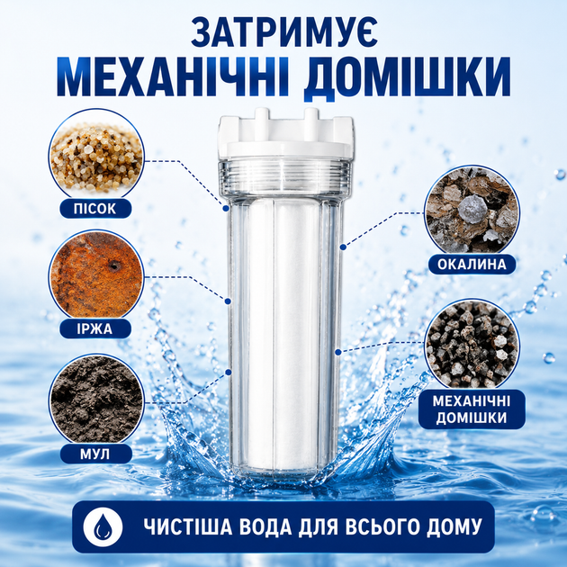 Фільтр магістральний прозорий Роса 122 1/2 комплект - зображення 3