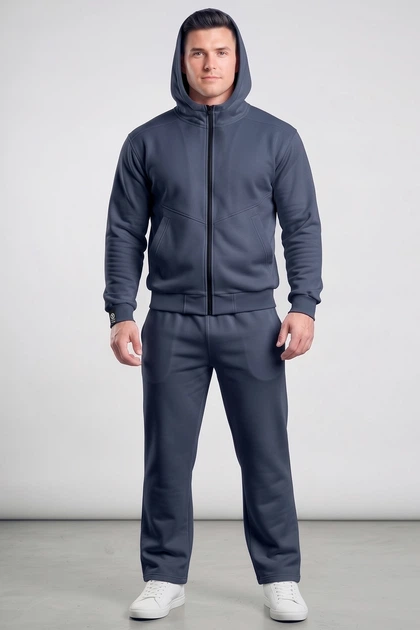 Чоловічі спортивні штани з бавовни з кишенями на блискавці TOTALFIT EM6-LD9 XL - изображение 4