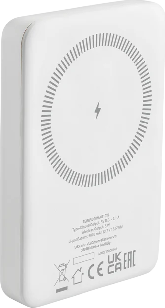 Powerbank SBS 5000 mAh 10W White (8018417406805) - Zdjęcie 2 Powerbank SBS 5000 mAh 10W White (8018417406805) - obraz 2