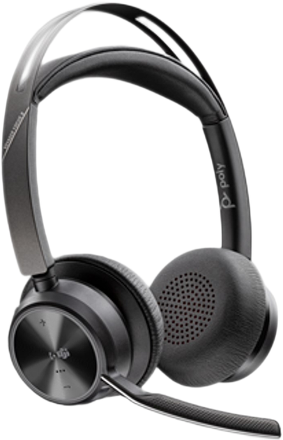 Słuchawki Poly Voyager Focus 2-M USB-C + USB-C/A Adapter Black (A4HT2AA#AC3) - obraz 2