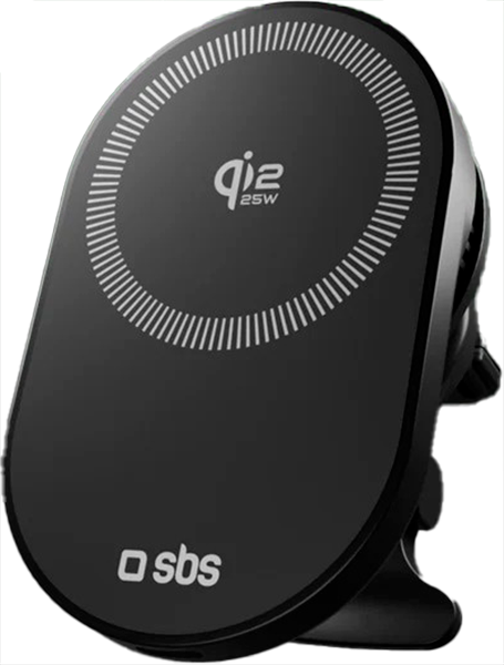 Автотримач для телефону SBS 25W Qi2.2 Magnetic Charging Black (TESUPPVENTWIRQI225W) - зображення 3
