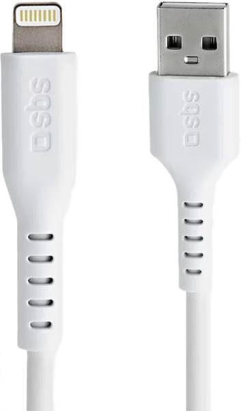 Kabel SBS USB Type-A - Lightning 1 m White (TECABLEUSBIP589W) - obraz 3