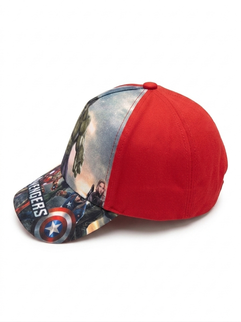 Дитяча кепка Marvel Avengers з Халком 48–50 см на липучці, Літня бейсболка для хлопчика з супергероями - зображення 3