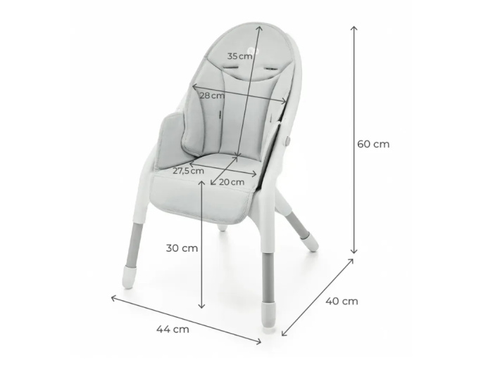 Стульчик для кормления Dinnly, Kinderkraft (Grey) - Фото 2 Стульчик для кормления Dinnly, Kinderkraft (Grey) - изображение 2