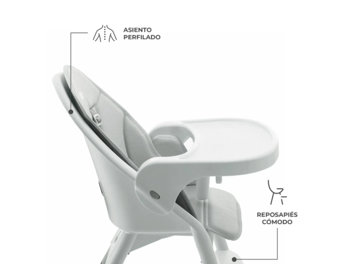 Стульчик для кормления Dinnly, Kinderkraft (Grey) - Фото 4 Стульчик для кормления Dinnly, Kinderkraft (Grey) - изображение 4