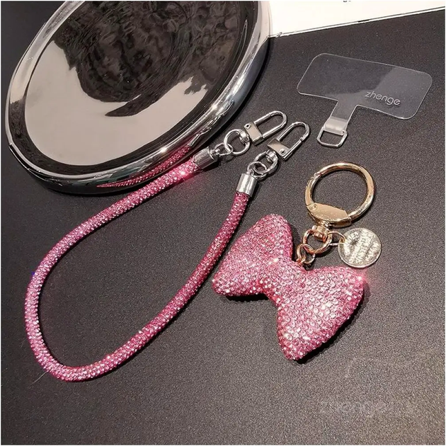 Брелок Swarovski Heart Pink для телефона украшение с кристаллами для стильного декора аксессуаров - Фото 3 Брелок Swarovski Heart Pink для телефона украшение с кристаллами для стильного декора аксессуаров - зображення 3