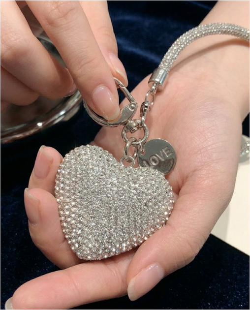 Брелок Swarovski Bow Silver для украшения телефона стильный аксессуар с кристаллами для подарка и личного использования - изображение 3