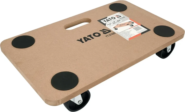 Візок платформа YATO 500 x 300 мм на 4 колесах 200 кг YT-37420 - Фото 2 Візок платформа YATO 500 x 300 мм на 4 колесах 200 кг YT-37420 - зображення 2
