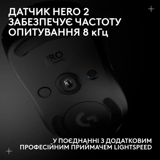Миша Logitech PRO 2 Lightspeed Black (910-007295) - Фото 12 Миша Logitech PRO 2 Lightspeed Black (910-007295) - изображение 12