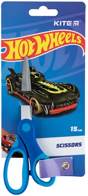 Набір ножиць дитячих Kite Hot Wheels з гумовими вставками 15см 12 шт (HW24-126) - зображення 2
