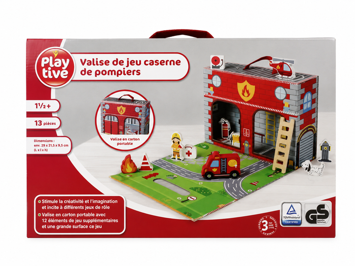 Ігровий набір Playtive "Пожежна станція" у валізі, 13 елементів - зображення 2