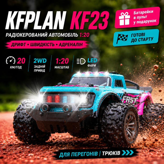 Машинка на радиоуправлении машинка на пульте управления KFplan KF23 1:20 2WD Автомобиль 20 км/ч Дрифт 2 АКБ - Фото 11 Машинка на радиоуправлении машинка на пульте управления KFplan KF23 1:20 2WD Автомобиль 20 км/ч Дрифт 2 АКБ - изображение 11