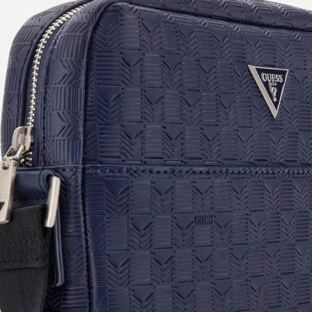 Сумка планшет через плече зі штучної шкіри чоловіча Guess Eco Torino Eco Torino 744402090 Синя (1159863846) - зображення 3