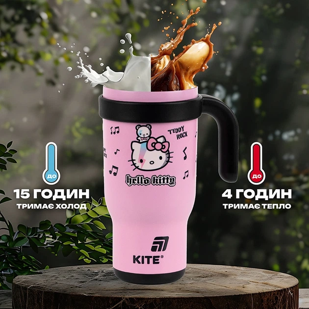 Термочашка KITE, 530 мл., Hello Kitty, з трубочкою, (HK25-1266) - зображення 9