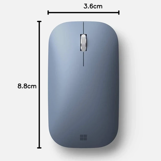 Беспроводная мышь Microsoft Surface Mobile / Bluetooth / 1800 DPI / 4 кнопки / Голубая (102027772) - Б/У - изображение 3