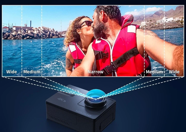 Экшн-камера WOLFANG GA300 / 170° / 24Мп / 4К / 60fps/ Wi-Fi / Влагозащищенная / Черный (100600183) - Уценка - изображение 6