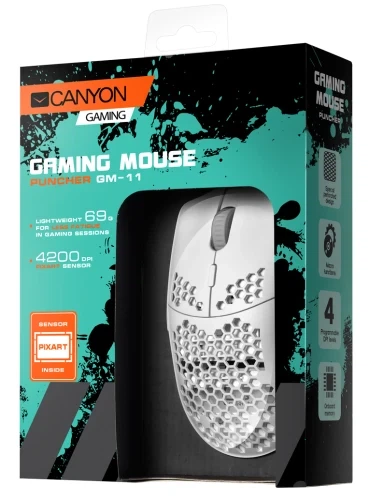 Мышь Canyon Pancher GM-11, White (CND-SGM11W) - изображение 6