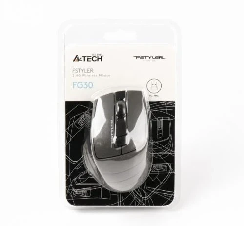 Мышь A4Tech Fstyler FG30 2000dpi Black+Grey, USB, Wireless - Фото 6 Мышь A4Tech Fstyler FG30 2000dpi Black+Grey, USB, Wireless - изображение 6
