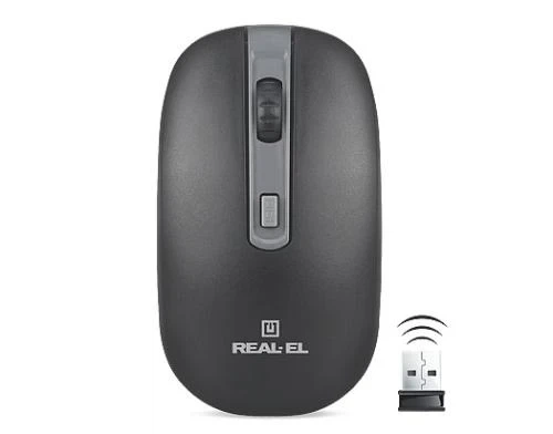 Миша REAL-EL RM-303 Wireless, Black - Фото 2 Миша REAL-EL RM-303 Wireless, Black - зображення 2