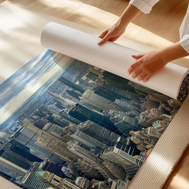 Постер Нью-Йорк, вид с высоты, New York, комнатный декор, A2 40×60 см (id0267) - изображение 3