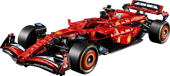 Конструктор Ferrari SF-24 F1 1362 детали в стиле LEGO Technic, болид Формулы 1, гоночный автомобиль 1:8, большой коллекционный набор - изображение 4