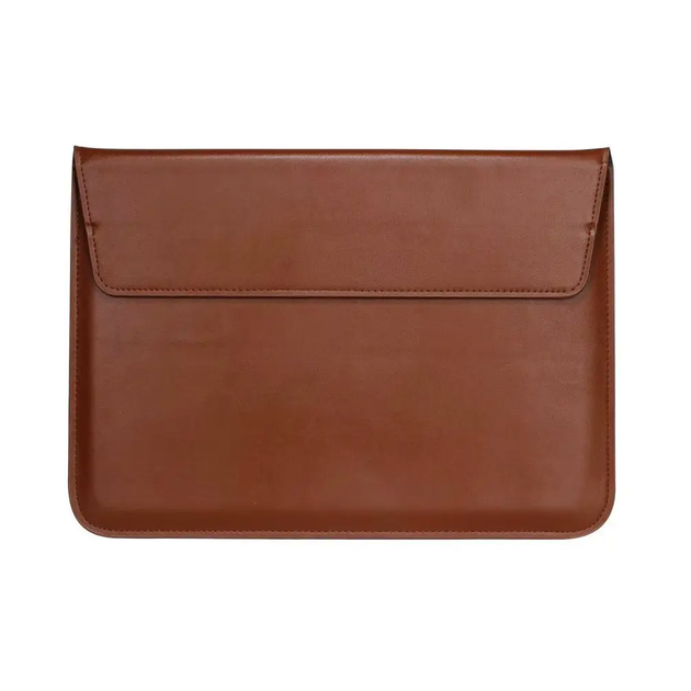 Чехол PU Sleeve Case для MacBook Air 13 коричневый силиконовый защитный аксессуар для хранения и переноски - Фото 3 Чехол PU Sleeve Case для MacBook Air 13 коричневый силиконовый защитный аксессуар для хранения и переноски - изображение 3