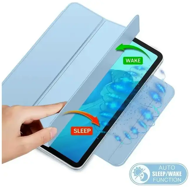Чохол протиударний для iPad Air 10.9 2021 шкіра захист від ударів і падінь iMax Book Case синій - зображення 7