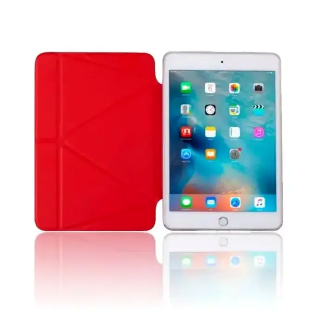 Чехол противоударный для iPad Pro 12.9 2021 премиум-кожа книжка красный - изображение 7