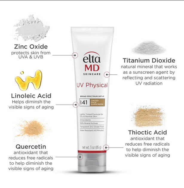 Солнцезащитный крем EltaMD UV Physical Broad-Spectrum SPF 41 Sunscreen - Tinted 85 g - изображение 2