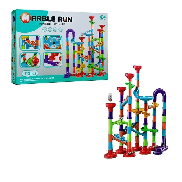 Конструктор-лабіринт Marble Run, 113 деталей для складання багаторівневих трас. - Фото 2 Конструктор-лабіринт Marble Run, 113 деталей для складання багаторівневих трас. - зображення 2