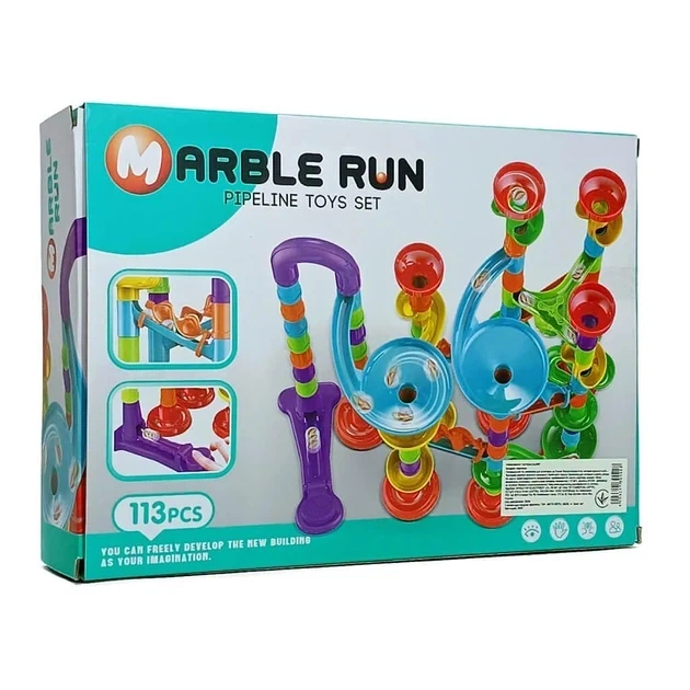 Конструктор-лабіринт Marble Run, 113 деталей для складання багаторівневих трас. - Фото 5 Конструктор-лабіринт Marble Run, 113 деталей для складання багаторівневих трас. - зображення 5