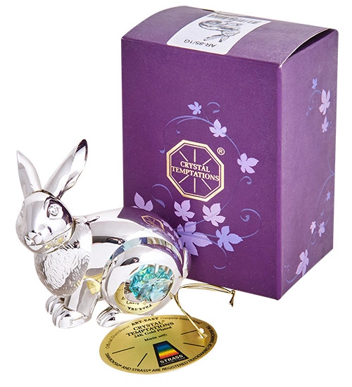 Статуетка з камінням Swarovski Кролик 6х7 см 1601995 - зображення 2