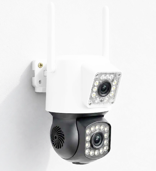 Камера видеонаблюдения уличная поворотная Wi-Fi с двумя объективами 4 MP для дома и офиса - Фото 5 Камера видеонаблюдения уличная поворотная Wi-Fi с двумя объективами 4 MP для дома и офиса - изображение 5