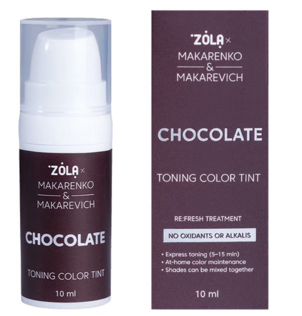 Краска для бровей ZOLA x Makarenko x Makarevich Toning Color Tint тонирующая Chocolate 10 мл - Фото 1 Краска для бровей ZOLA x Makarenko x Makarevich Toning Color Tint тонирующая Chocolate 10 мл - изображение 1
