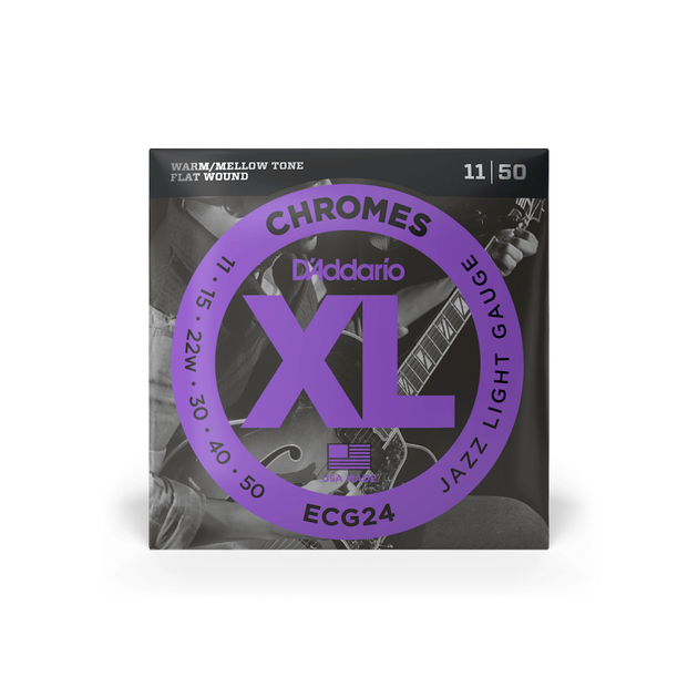 Струны для электрогитары DʼADDARIO ECG24 XLChromes Jazz Light (11-50) - изображение 2