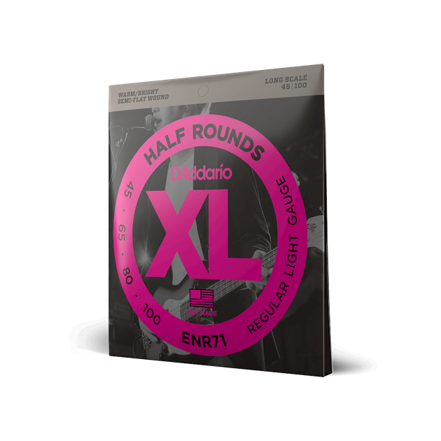 Струны для бас-гитары DʼADDARIO ENR71 XL Half Rounds Bass Regular Light (45-100) - Фото 2 Струны для бас-гитары DʼADDARIO ENR71 XL Half Rounds Bass Regular Light (45-100) - изображение 2