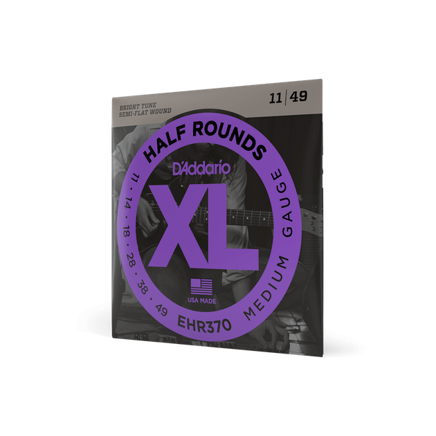 Струны для электрогитары DʼADDARIO EHR370 XL Half Rounds Medium (11-49) - Фото 2 Струны для электрогитары DʼADDARIO EHR370 XL Half Rounds Medium (11-49) - изображение 2